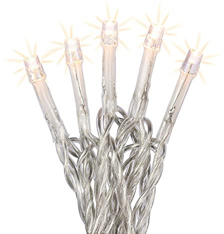 hellum 576054 Lichterkette, weiß, außen mit Timer