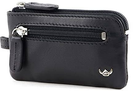 Golden Head Polo Zipped Key Case Black