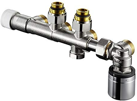 Oventrop Anschlussarmatur Multiblock T-RTL an Heizkörper mit IG 1/2 Eckform 1184086