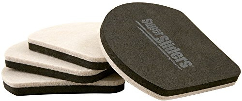 Deslizadores de fieltro para muebles, reutilizables, para superficies de suelo duro, 4 unidades, 12,7 cm, de la marca SuperSliders, 4734495N