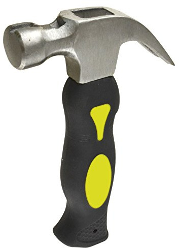 Mini Claw Hammer Stubby 10oz Magnetic Head Soft Grip Nail Puller Finger TE831