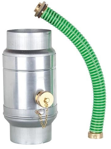 WITTKOWARE Regenwassersammler für Regenrinnen-Fallrohr, mit Schlauchanschluss-Set, DN87 (Rohr-Innendurchmesser 87 mm)