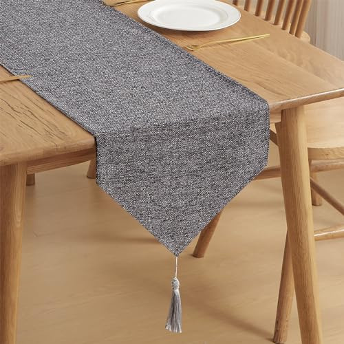 WAITER TREE Runner da Tavolo con Effetto Lino Runner per Cucina Impermeabile Decorazione per Casa Sala da Pranzo Letto Caffetteria