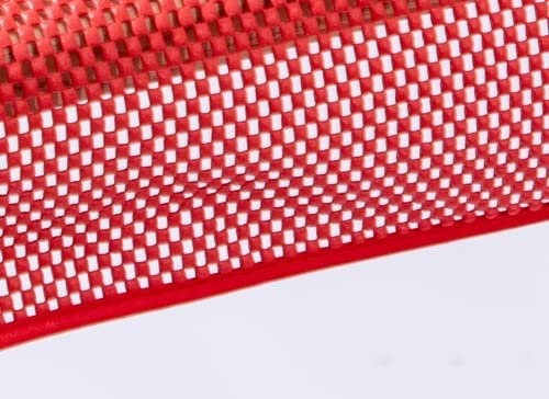 Tischdecke Outdoor Wetterfest Rund - rutschfest & UV-Beständig in 7 Farben - Karo-Design - Weichschaum PVC Tischdecke Abwaschbar & Waschbar bei 30°C - Gartentischdecke Rund 140 cm Rot