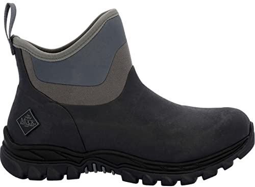 Muck Boots Women's Arctic Sport II Fleece Lined Waterproof Pull on Ankle Boot, Black, 5
