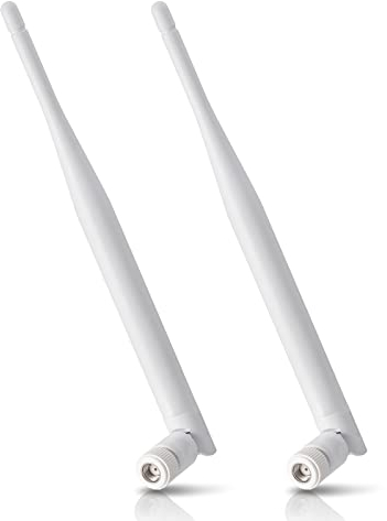 Eightwood Antenna WiFi 2.4G/5.8G Dual Band (2PCS) 6dBi RPSMA Antenna Telecamera di Sicurezza per Wireless AV Video Audio Ricevitore Extender Router di Rete Gateway IoT WiFi AP Hotspot Modem