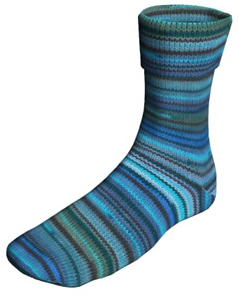 Lang Yarns - Super Soxx Color 4-fach 0343 blau 100 g