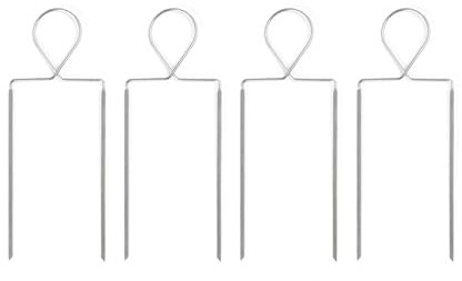 4pcs Veggie Double Wide Skewers Stainless Steel BBQ Skewer Set for Asparagus Barbecue Grill Forks Set BBQ Accessories