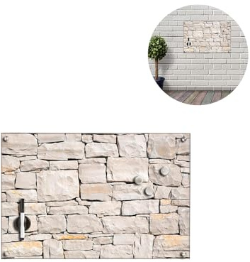 Lavagnetta Memo in Vetro Effetto Muro – Planner da Parete - Lavagna Magnetica da Parete – Planner da Muro con Pennarello - 60x40 cm