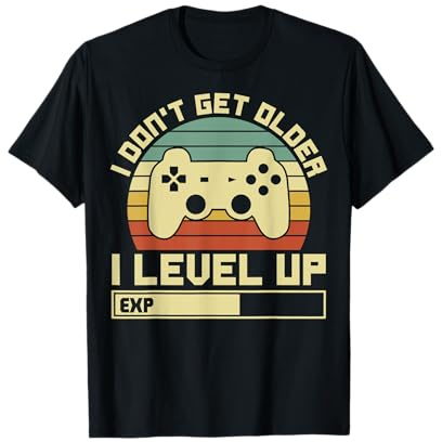 Jeux Vidéo Je Ne Vieillis Pas Je Level Up Gamer T-Shirt