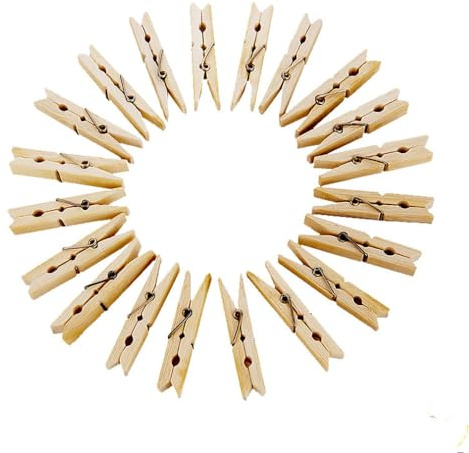 Pmnzdy 60 pièces de Pinces à Linge en Bois Pinces à Linge en Bois en Bambou Durable Non traitées Pinces en Bois pour Les projets de Bricolage Accrocher des Photos et accrocher Le Linge 6cm
