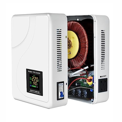 GZHMMAN Voltage Stabilizer Stabilizzatore DiTensione per Uso Domestico Protezione da 220V Stabilizzatore di Tensione CA Automatico Stabilizzatore DiTensione CA Monofase Scorrevole,3000VA