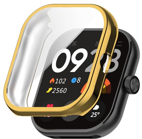 Funda para Redmi Watch 4, Silicona TPU Case Protectora de Pantalla, Anti-arañazos, Anti-polvo, Cover Carcasa para Redmi Watch 4