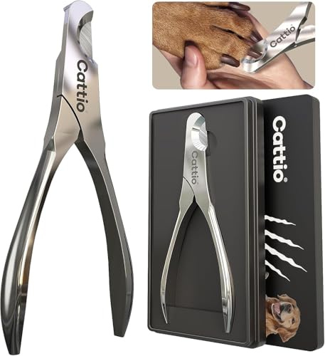 Cattio Professioneller Nagelknipser für große Hunde – scharf, langlebig und sicher. Robuster Haustier-Nagelschneider mit ergonomischem Design. Hunde-Nagelschneider (Hundeklauenknipser (Glänzend))