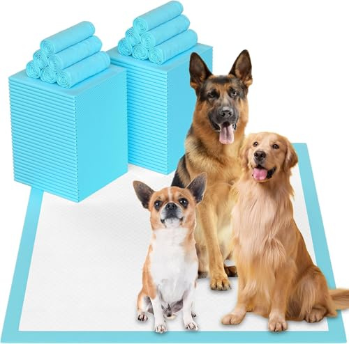 60 Pièces Gros Tapis Absorbant Chien, 80x90cm Alese Jetable, Alèse Pipi Tapis Educateur pour Chien Gros,Apprentissage de la Propreté Tapis Hygiénique (60 Pièces 80x90cm)