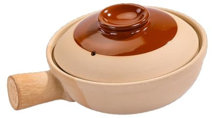 FytStycale Cazuela de arroz estofado Cazuela Resistente al Calor con Tapa Cazuela China de Calentamiento rápido Olla de arroz para el hogar
