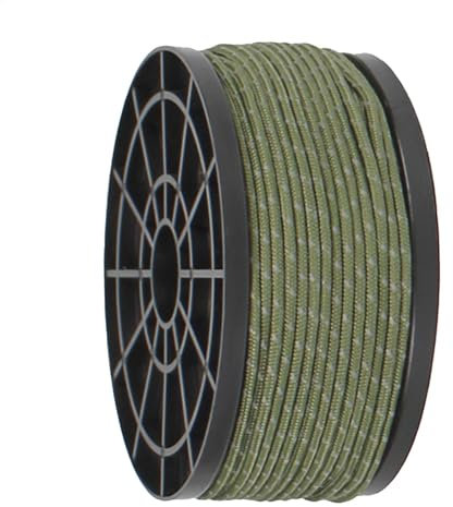 Cuerda Reflectante para Tienda de campaña, Cuerda de paracaídas de 164 pies, Cuerda Reflectante para Camping, Cuerda Multiusos para Senderismo, tendedero, Tienda de campaña, Hamaca, Cuerda de