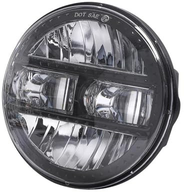 Faros Faro LED Motocicleta 5,75 Pulgadas para Sportster 1200 883 para Street 500 750 Motor DRL 12 V Faro Delantero Redondo con Proyector 5-3/4 Motocicleta Led Faro(Negro)