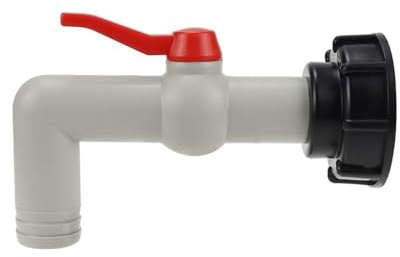 SENRISE IBC Tank Outlet Tap 1 Inch Ball Valve Adapter IBC Tank Fittings S60x6 90 Degree Hose Connector Valve for IBC Rainwater Tank