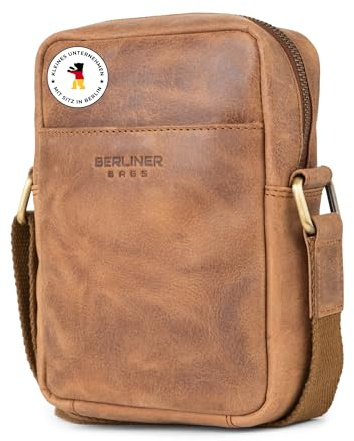 Berliner Bags Vintage Umhängetasche Tom, Schultertasche aus Leder, Männerhandtasche und Crossbody für Herren