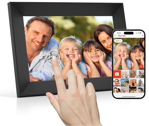 Frameo 8 Zoll WiFi Digitaler Bilderrahmen, 1280x800IPS Touchscreen, Teilen von Fotos oder Videos über Frameo -Anwendungen, automatisch drehen, Muttertages für den Muttertag