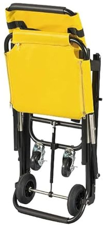 Sillas de ruedas portátil plegable silla de escalera/camilla ambulancia bomberos evacuación silla de escalera médica con hebillas de liberación rápida para ancianos, discapacitados (color: negro +