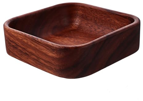 ERINGOGO Piatto da Frutta in Legno Massello 15x4,5 Cm, Vassoio Portafrutta Piccolo e Robusto, Ciotola Decorativa Versatile per Snack, Dessert e Antipasti, Adatto per Uso Domestico e Sala da Pranzo