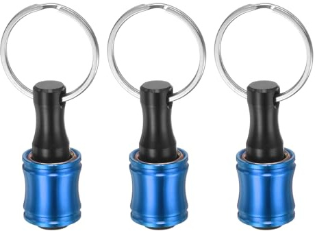 QUARKZMAN 3 Piezas Portabrocas 1/4 Vástago Hexagonal Portátil Barra De Extensión De Cambio Rápido Aleación De Aluminio Herramienta Adaptadora Para Taladro Atornillador Impacto Azul