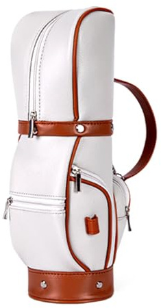 Leather Golf Bag - PU Tee Pouch, Outdoor Golf-Training Accessory | Single Shoulder -Bag Portable Golfing Equipment Cute Tee Storage Bag for Birthdays Christmas Easter Men Women -Ent