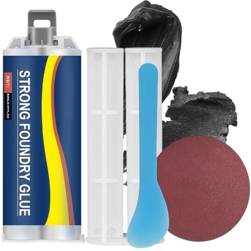 AB Super Glue - Waterproof & Heat-Resistant Metal Glue, High Strength Adhesive for Cast Iron, Ceramic, Hard Plastic, 100ml