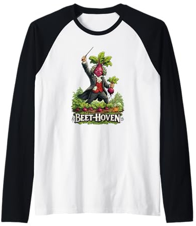 Beet-Hoven Lustiges klassisches Musik-Gemüse-Wortspiel Raglan