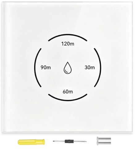 Acmerota Smart Immersion Heater Timer Switch Wifi Smart Immersion Switch 40A 8000W Water Heater Wall Touch Timing Switch Remote Control Compatible for Tuya for Amazon Alexa for Google Assistant