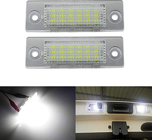 GOFORJUMP 2 Stücke 18 LED 3528 SMD Anzahl Kennzeichenleuchte Lampe Auto Styling für V/W Touran Caddy 3 Golf 5 Plus Jetta 5 Passat B5.5 B6 Limousine