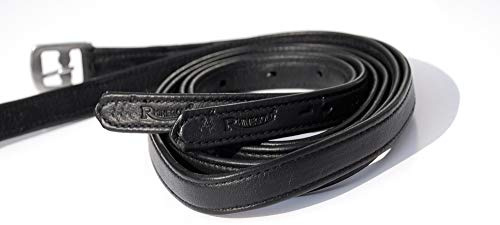 Rhinegold 0 Softee Leathers-60-Black Steigbügelriemen, Schwarz, 152,4 cm