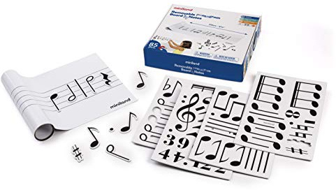 MINILAND Pizarra Musical multisuperficie con Notas Musicales magnéticas