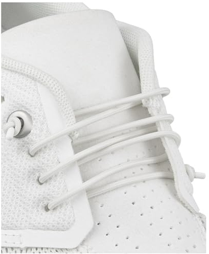 Endoto Schnürsenkel für ON Cloud 5 & 6 Schuhe, Ersatz Elastische Ohne Binden Gummi Rund Schuhbänder Laces Shoelaces für Running Sneaker (Weiß,22 Zoll)