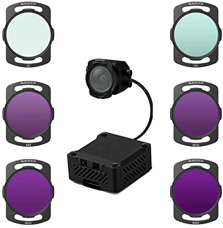 BLAUEOCHI ND Filters Set for DJI O3 Air Unit/AVATA, 6-Pack UV/CPL/ND8/ND16/ND32/ND64 Perfect Filters Kit for DIY FPV Drones with DJI O3 Lens- Snap-in Design for Secure Use-Not Come Off Easily
