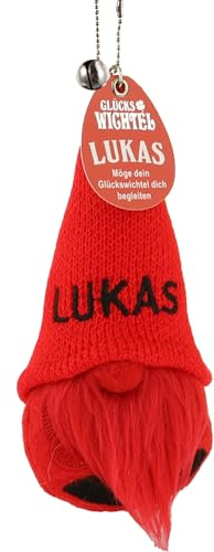 Glückswichtel mit Kugelkette Lukas Glücksbringer Maskottchen fürs Leben
