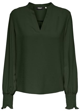 ONLY Onlmette V-hals Ls Smock Top Noos WVN, Duffelväska, XS