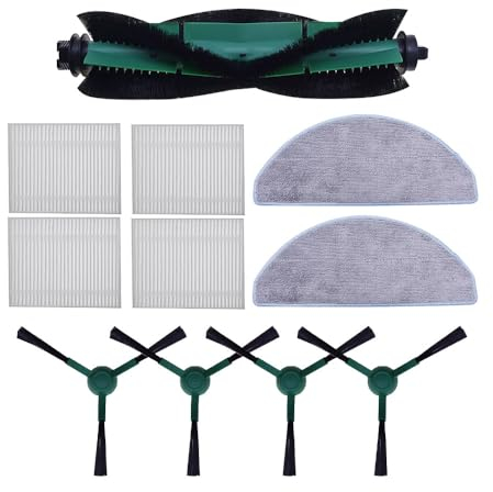 Neutop Replacement Accessories Kit Compatible with iRobot Roomba 105 Combo, Combo Essential, Y0140, Y0110, Y0540, Robot Vacuum with 1 Roller Brush 4 Hepa Filter 4 Side Brush 2 Mop Pad.