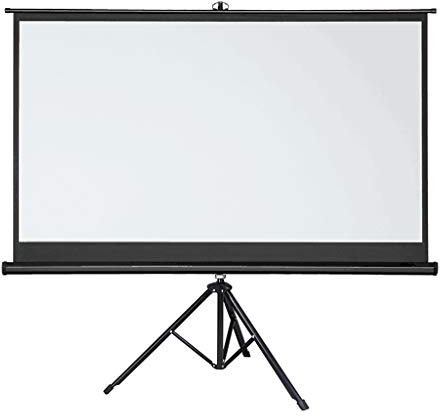 KCUZO Projector Screen 72 100 Tripod Stand 16:9 Portable Projection Screen 4K 3D Movies Screen For Home Office Indoor Outdoor(100 inch)