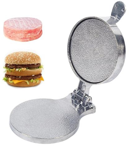Hamburger Press | Meat Beef Cheese Veggie Burger Maker with Anti-Slip Handle | Aluminium Alloy Hamburger Patty Press for Beef Veggie Burger BBQ Barbecue Grill