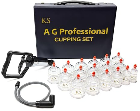 KS AG Professional Cupping Set (17 Cups) with Extension Tube