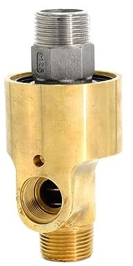 Drehdurchführung, Messing Drehdurchführung, 3/8 Zoll 2-Wege-Drehgelenk, Drehgelenk in zwei Richtungen, Wasser-Luft-Öl-Verbindung, Drehkupplung, Drehung(Right thread)