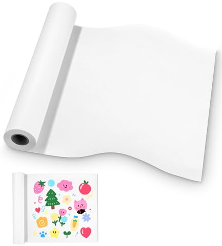 Rollo de Papel de Dibujo Blanco, 30 cm X 15m Papel Blanco de Caballete, rollo de papel blanco, rollo papel pintar niños, para artistas, bosquejo, pintura de proyecto de artesanía