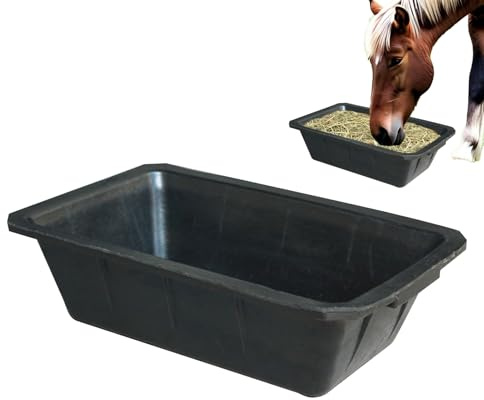 Feeding Trough - Livestock Feeding Trough | Heavy Duty Animal Feeds Container | Durable Food for & Goats | Pan Bucket Pet Supplies for Feeding Animal Livestock Deer Grouse Poultry Farm