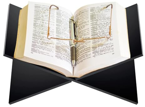 Offener Buchständer – verstellbarer Leseständer Typ X für den Schreibtisch | Ausstellungsständer für Bücher, Tablets, Zeitschriften und Rezeptbücher für Zuhause, Büro, Bibliothek