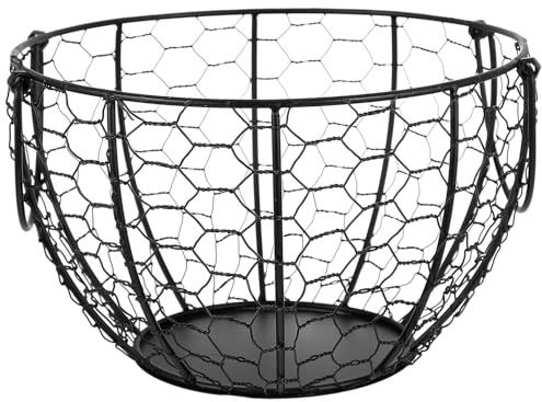 Ciieeo Cestino in Ferro Vintage Multiuso per Uova e Frutta Portaoggetti Aperto Rete Contenitore Versatile per Cucina e Casa Supporto Pratico per Conservazione