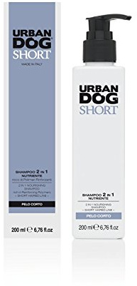URBAN DOG Shampoo 2 in 1 per Cani Pelo Corto 200 ml – Azione Nutriente e Condizionante, Detergente Delicato per Manto Morbido e Luminoso