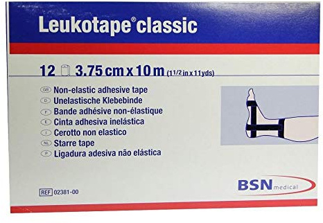 Leukotape Classic Sporttape 3,75cm x 10m schwarz 12er Box Profi Sport